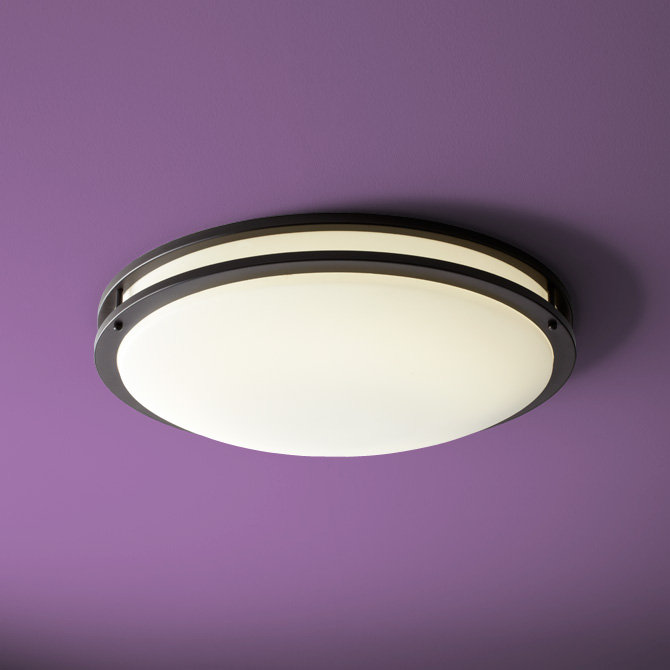 Oracle Acrylic Flush Mount, Old World