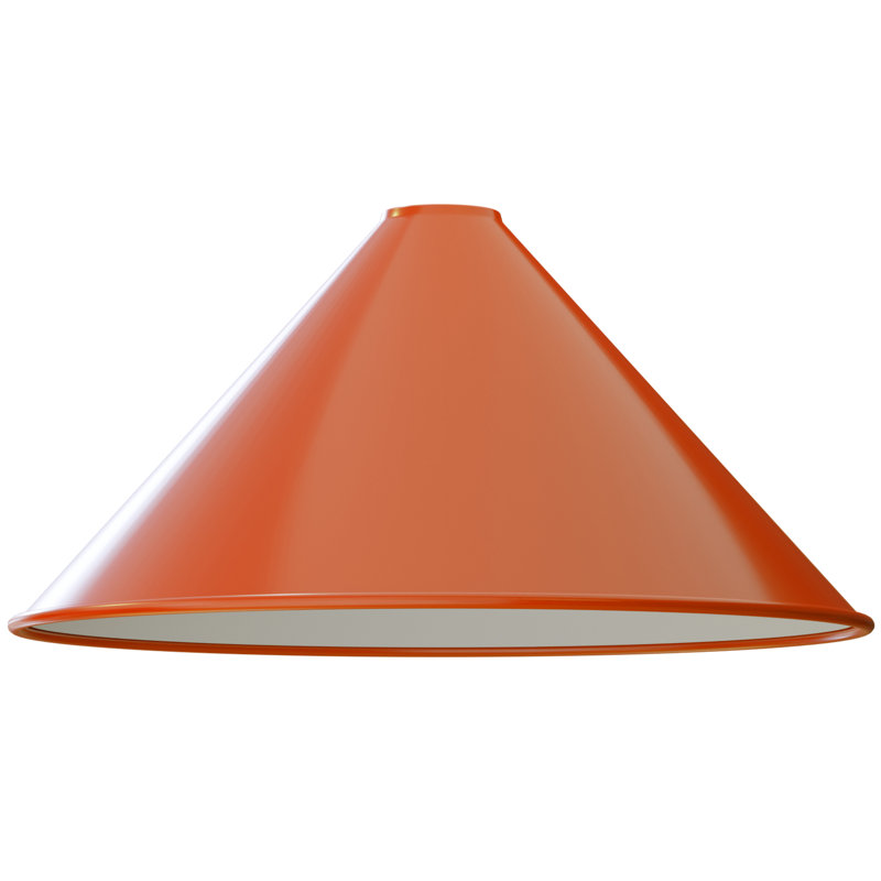 14.3cm H Metal Cone Lamp Shade ( Screw On ), Orange