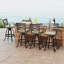Tabouret de bar pivotant en aluminium 30 po avec coussin Sunbrella Guislaine-1650726897