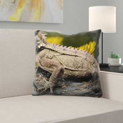 Lizard Throw Pillow