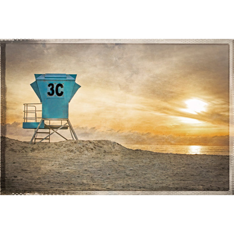 Life Guard Station Print by Werder, Lillis, Gray Single Picture Framed, 28'' H x 40'' W