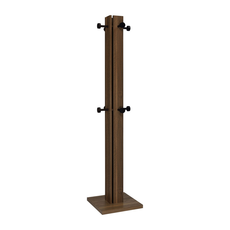 Rawlins Walnut Engineered Wood Coat Rack