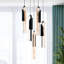 Mini-luminaire suspendu 12 po à DEL intégré avec verre texturé fabriqué à la main pour îlot de cuisine-1210075136