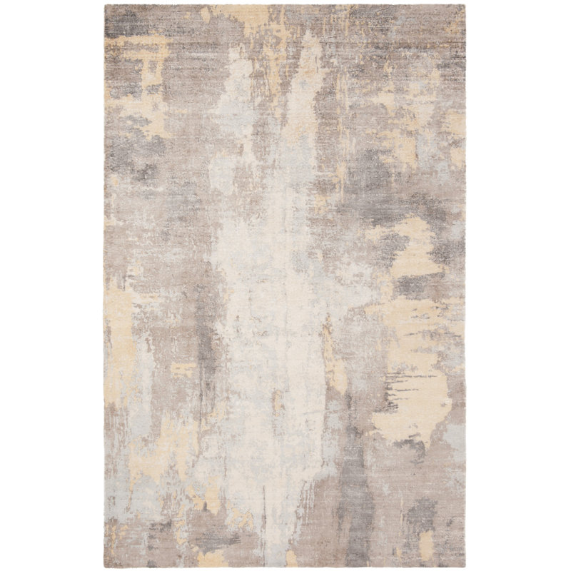 Tapis abstrait en viscose / coton tissé à la main Culberson, Rectangle 8 pi x 10 pi