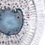 Disque argent texturé surdimensionné