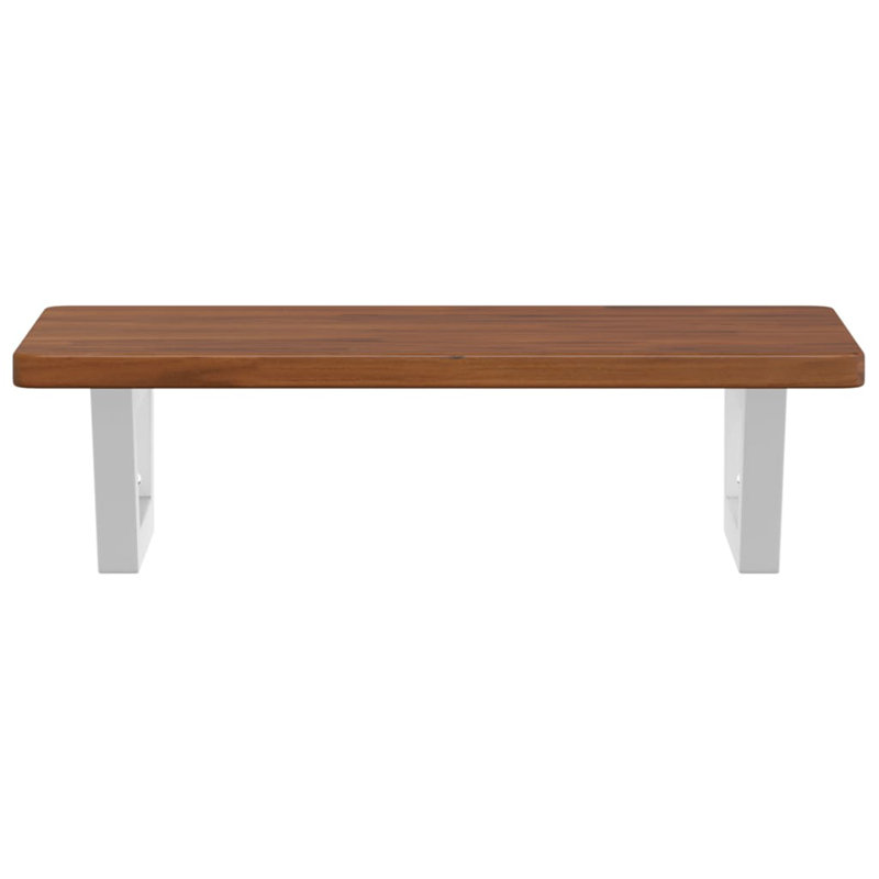 Bracket Shelf, 2.5cm H x 60cm W x 40cm D, White/Dark Brown
