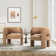 33" Wide Upholstered Modern 3-Legs Barrel Accent Chair