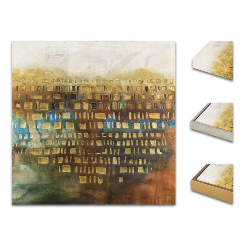 Desert Mosaic Painting by Jennifer Hollack Raboin, Stretched Canvas, 30" H x 30" W x 2" D