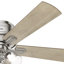 Ventilateur de plafond encastré à 5 pales 52 po avec chaîne de traction et ensemble d'éclairage inclus Crestfield-32727864