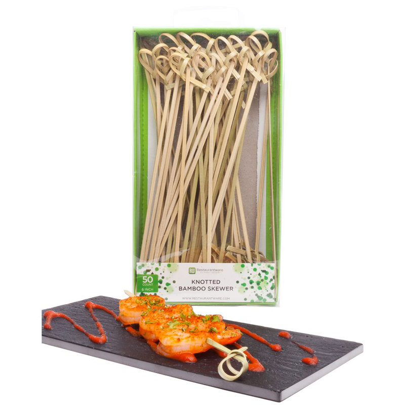 Bamboo Picks, Green, 6"