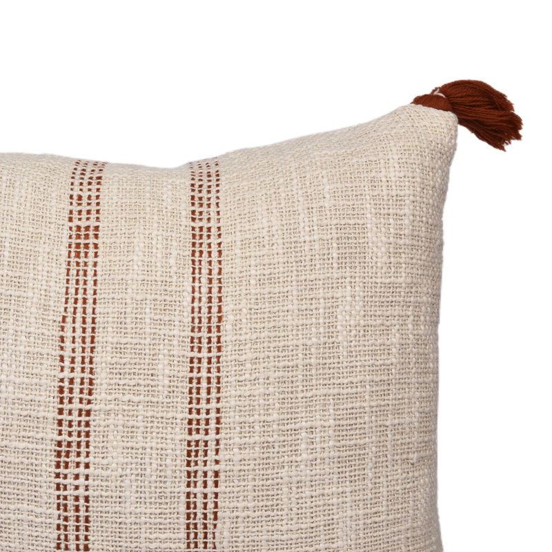 Ardenmead Hand Made Embroidered Throw Pillow, Rust
