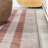 Amondo Modern Distressed Stripe Machine-Washable Ivory/Peach Rug-1481360517