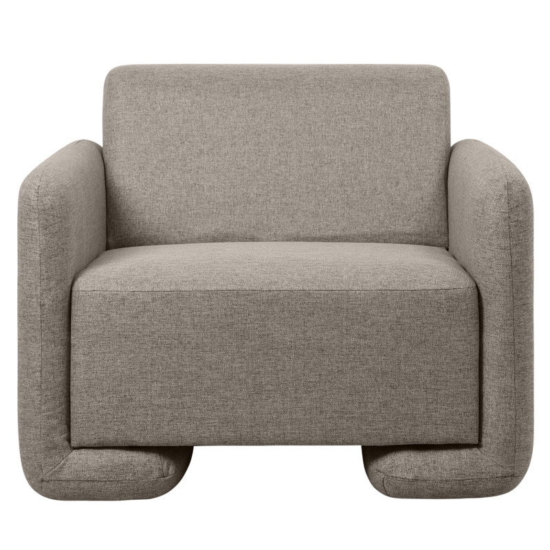 Chaise d'appoint flottante Svetinka, Lin gris / velours