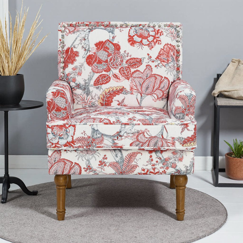 fauteuil d'appoint, Tissu rouge