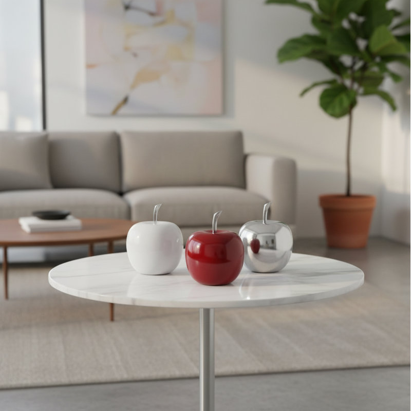 Sculpture de table Annebelle, H 5,5 po x l 4 po x P 4 po, Argent argent