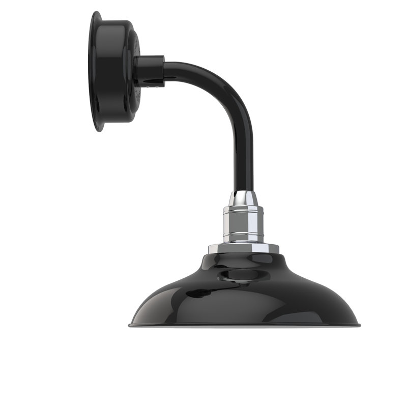 Luminaire de grange à del 1 lumière del Paulina, Noir, H 22,25 po x l 12 po x P 16,88 po