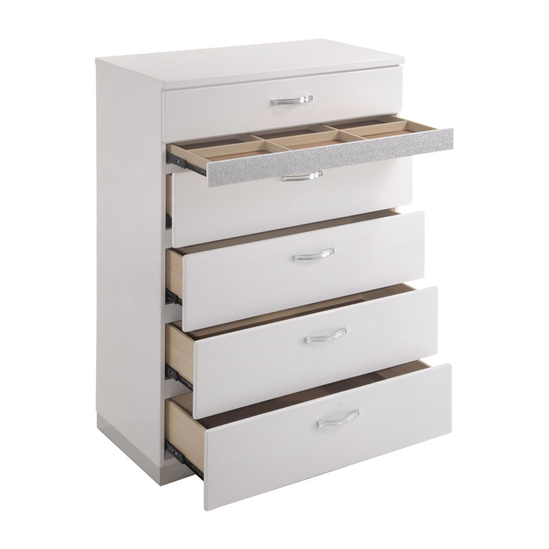 Chest, White High Gloss