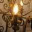 Élégant lustre en métal 6 lumières avec finition rustique, luminaire de maison de campagne