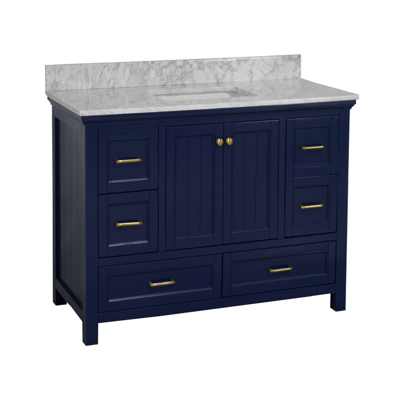 Ensemble de meuble-lavabo simple 48 po Maven, Bleu royal