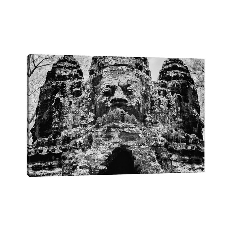 The South Gate Of The Khmer Temple Complex Of Angkor Thom, Siem Reap, Cambodia - Wrapped Canvas Print