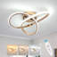 Clover Shaped Gold Dimming LED Ceiling Light With Remote