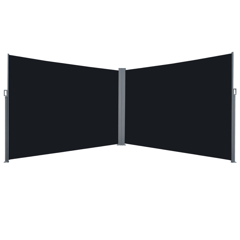 Manual Retraction Side Awning in Beige, Black, 19.7' H x 6.56' W