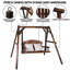 Balancelle en bois massif avec support Kelvan-313321491