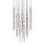 Constellation - Aries 25" Round LED Pendant - Satin Nickel Fixture - Clear Faceted Acrylic Shade - 3000K - 120" Cable-618445207-618445201