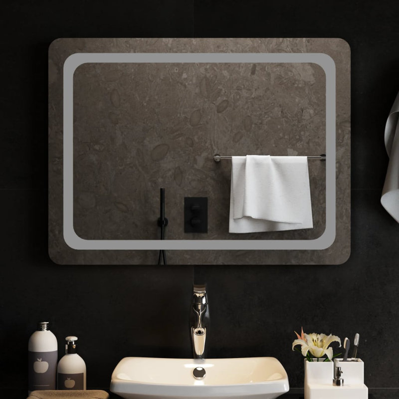Flat Wall Mirror, 60 cm H x 80 cm W