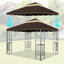 Auvent de remplacement pour abri de jardin d'extérieur 10 x 10 pi - Double niveau, protégé, imperméable, enveloppant, patio brun étagé, eau, entourant