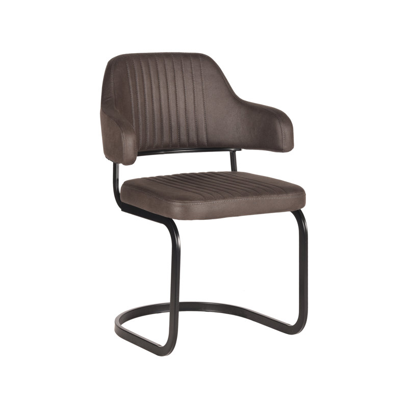 Crose 49cm H Microfiber / Microsuede Upholstered Armchair, Anthracite