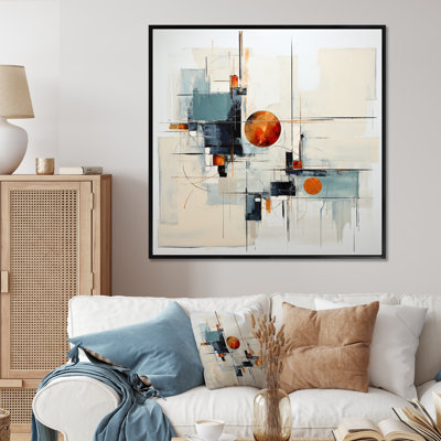 «Beige Minimalist Patchwork III», reproduction sur toile