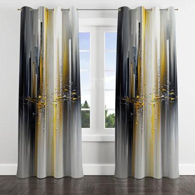 Avelynn - Abstract Blackout Grommet Curtain - 1 panel