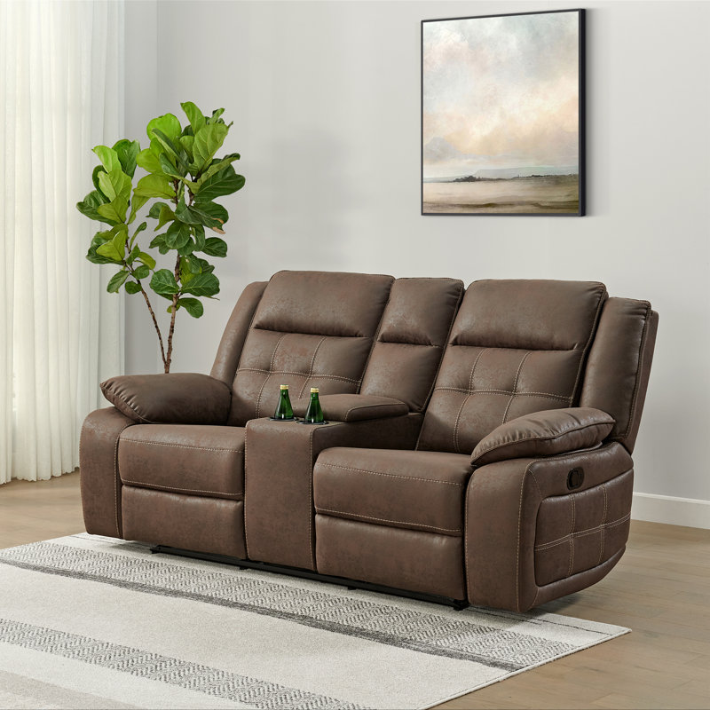 Kammeron Upholstered 79'' Reclining Loveseat