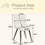 44cm H Cotton Upholstered Metal Side Chair-4628364