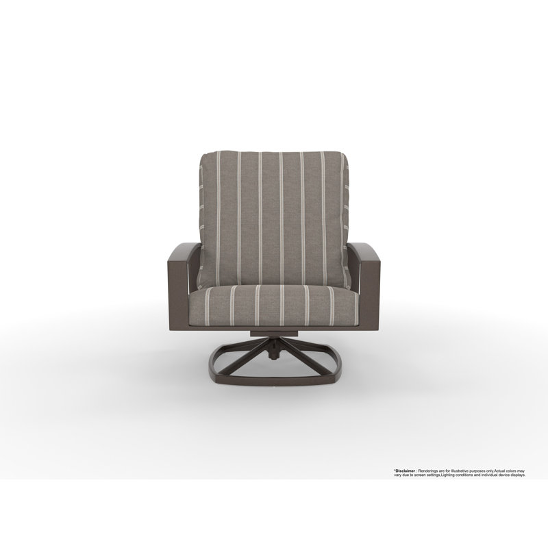 Arc Outdoor Lounge Chair, Stitches Slate, Copper Creek