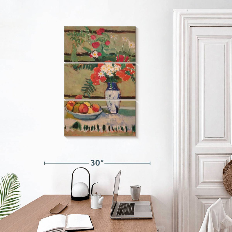 Harnek fleurs et fruits, H 32 po x l 20 po