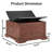 Table basse Farmhouse, table centrale carrée en bois avec grand compartiment de rangement caché-935583742