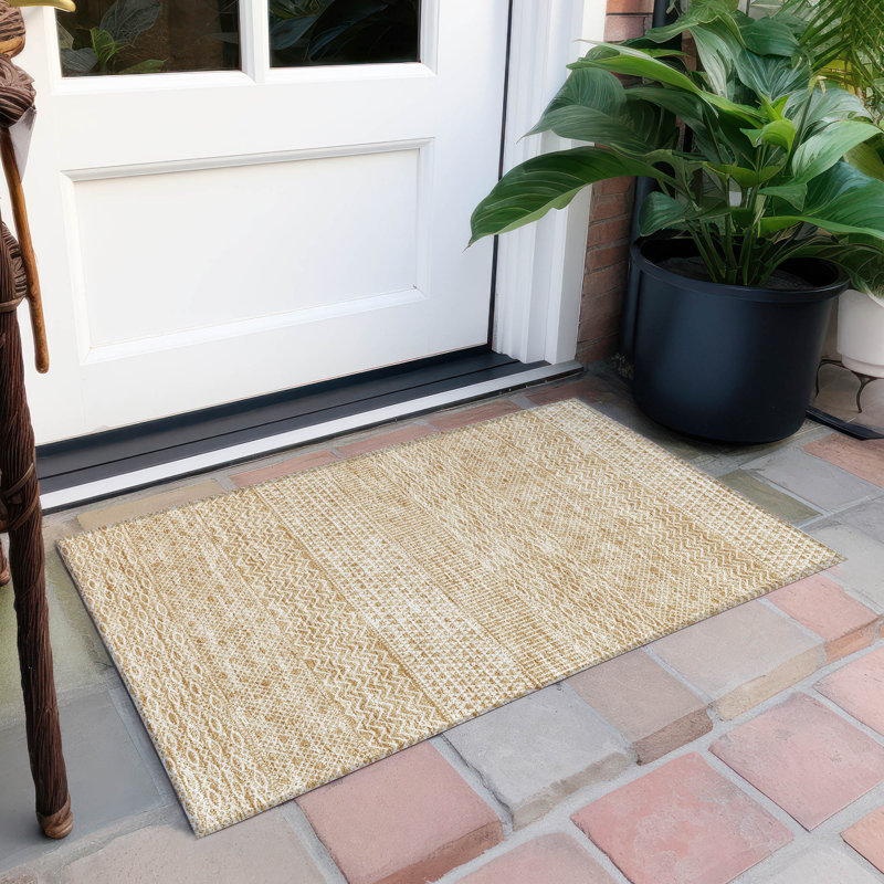Tisdell Area Rug with Non-Slip Backing, Rectangle 1'8" x 2'6"
