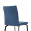 Chaises de salle à manger en tissu bleu et métal - ensemble de 2