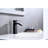 Single Handle Waterfall Bathroom Sink Faucet With Pop - Up Drain For Overflow Sinks, High Strength Rust Stainless Steel, Easy Installation And Water Adjustment Outlet  With Overflow , Corrosion