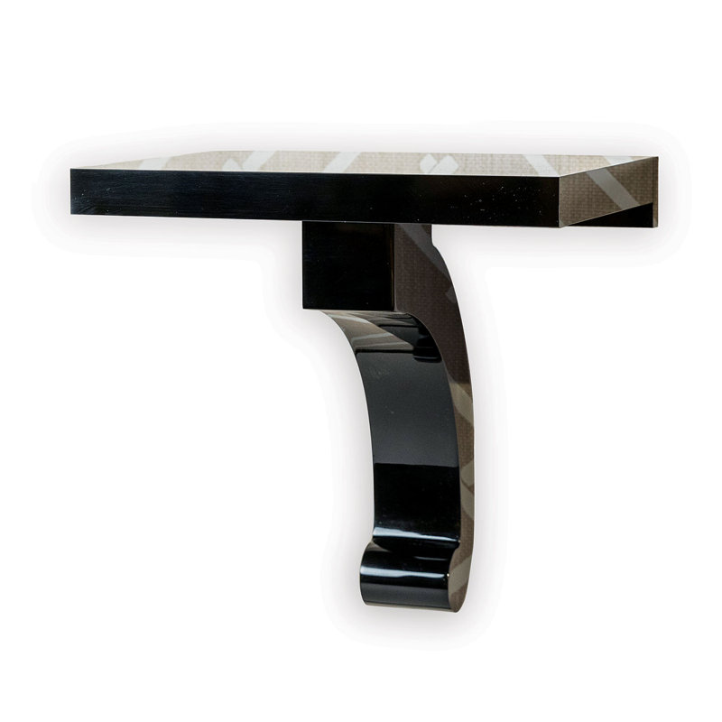 Glencoe T-Shaped Plastic / Acrylic Floating Shelf, Onyx