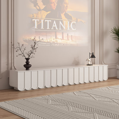 Meuble télé français blanc cassé de style crème