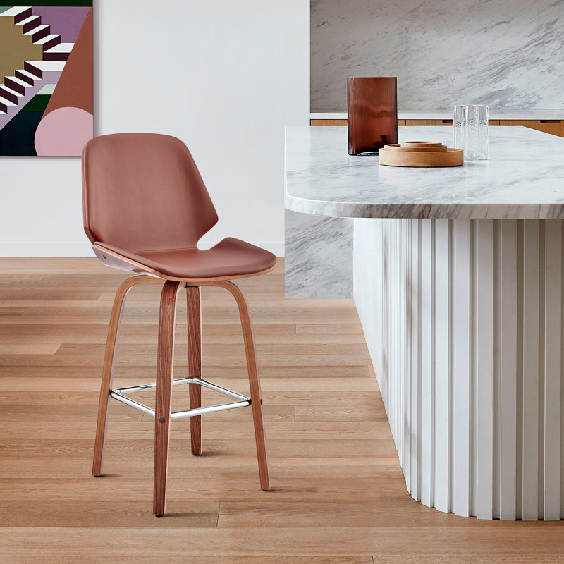 Tabouret de bar Altherr Mid-Century, Brun, Noyer