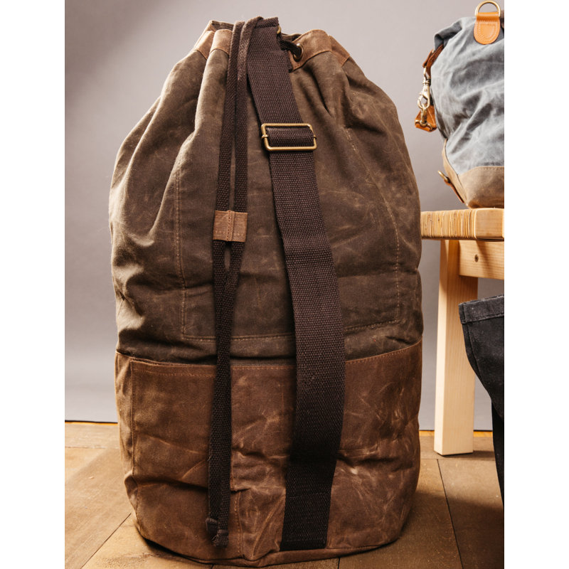 Canvas Laundry Bag with Handles, Olive