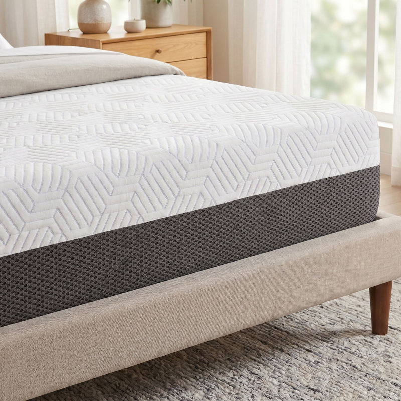 Akeley King 12-Inch Soft Gel Memory Foam Mattress – CertiPUR-US, Cooling Cover, Mattress in a Box, King, 12"