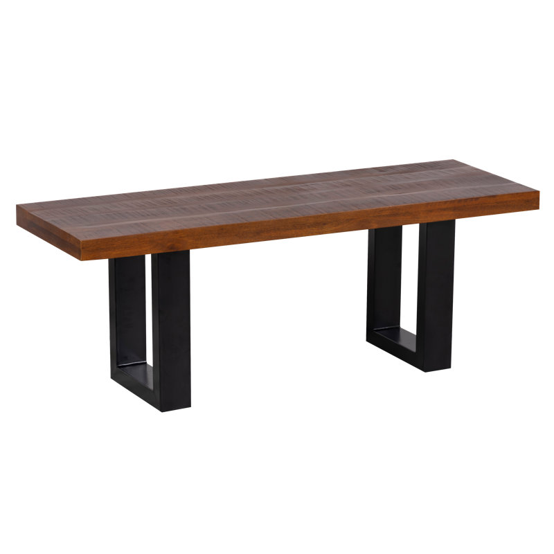 Aurora - Solid Wood Bench - Rustic Farmhouse Entryway Seating, Modern Living Room & Hallway Furniture, 47" W