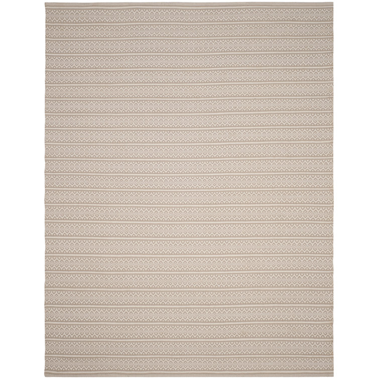 Tapis géométrique en coton tissé à la main Bester
