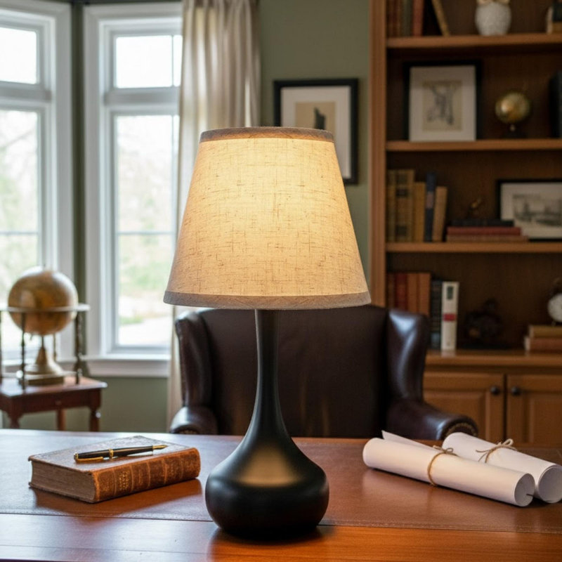 Three-Level Dimming Dual-Head Small Bedside Lamp Set, Black Desk Lamp Suitable for Children's Rooms, Offices, Living Rooms, and Side Tables 