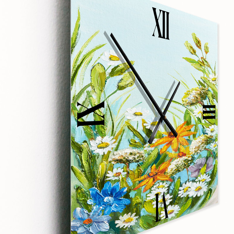 Horloge murale Still Life of Wildflowers II, Très grand